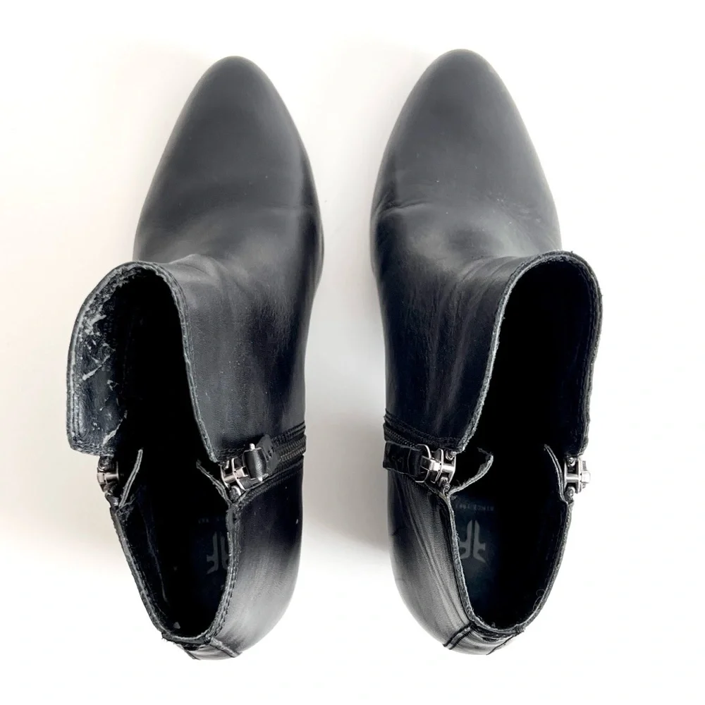 Frye Judith Double Zipper Leather Booties